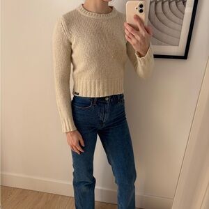 Women’s Abercrombie & Fitch Cream  Knit Sweater Size Small